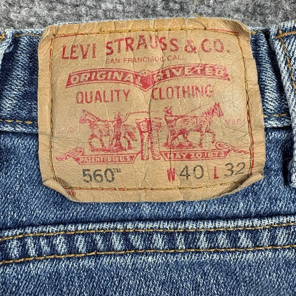 Y2K 90s Levi's 560 Jeans Men 40x30.5 Blue Comfort Fit‎ Tapered  Relaxed Vintage